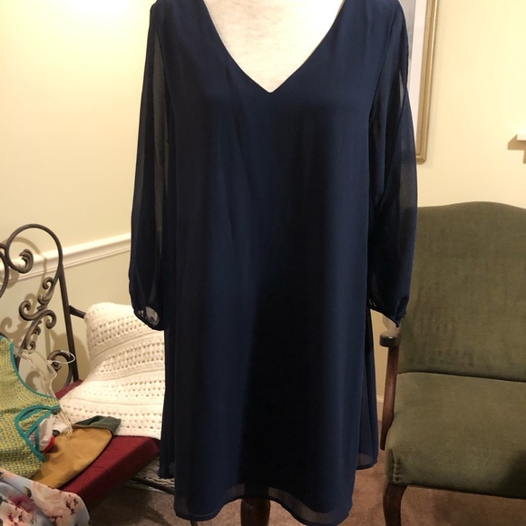 Adorable Dress by LuLu’s, in Navy Blue - Picture 1 of 7